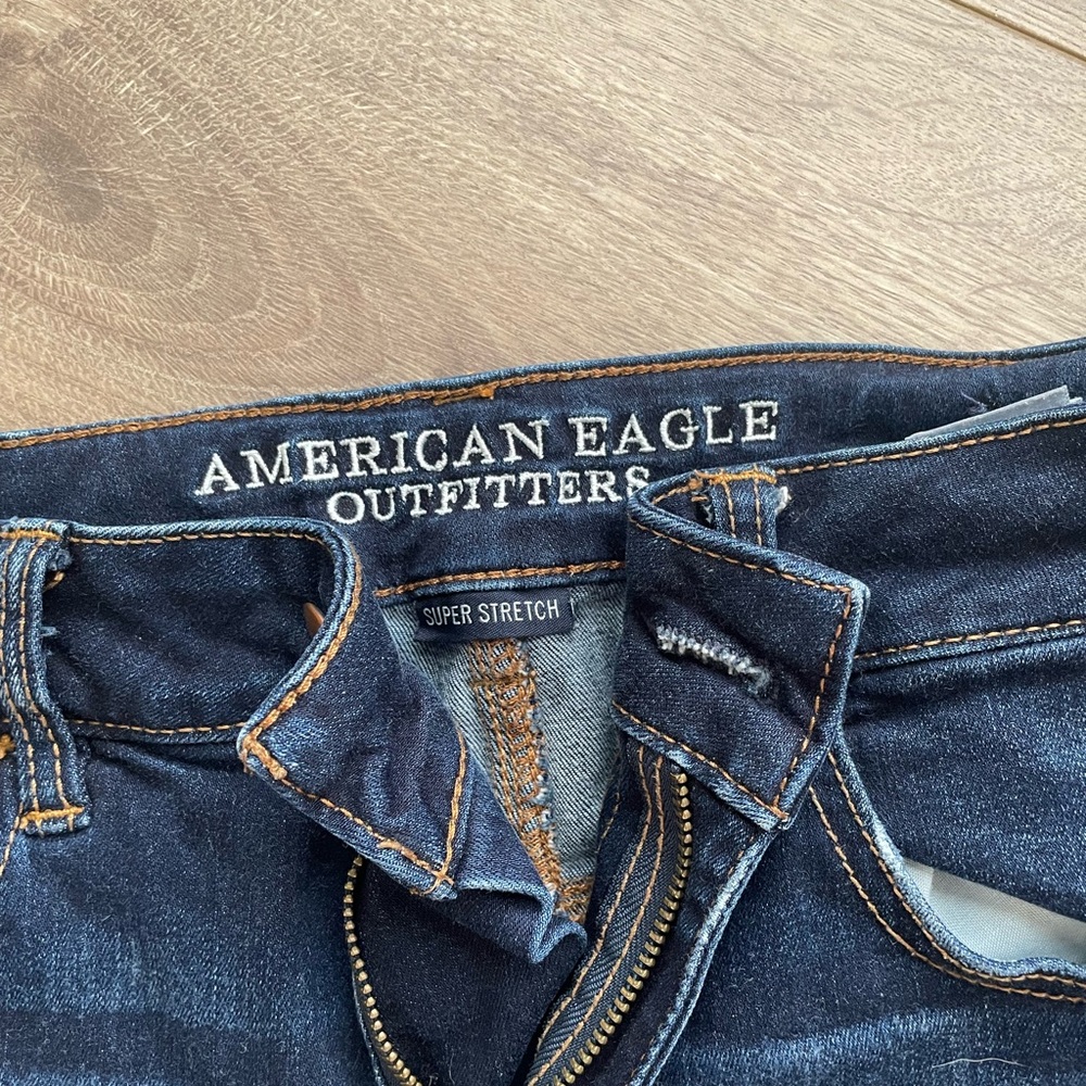 American Eagle Dark Wash Jean Shorts - Picture 2 of 5
